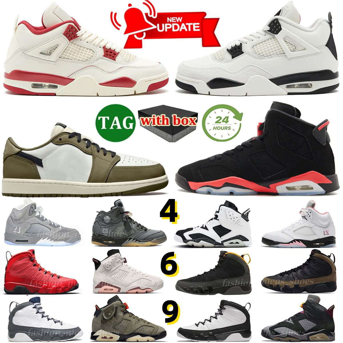 1s 4s 6s 9s 5s Basketball Shoes 4 Flight Club Medium Olive Sierra Red 5 wolf grey 6 Reverse Infrared 8 Bugs Bunny 9 Flint Grey Man Sports Sneakers Trainers with box