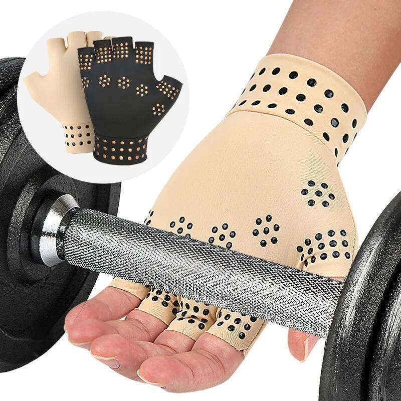 Nylon Dispensing Toe-separating Anti-slip and Lightweight Half-finger Elastic Pressure Gloves for Fitness Cycling Y260115