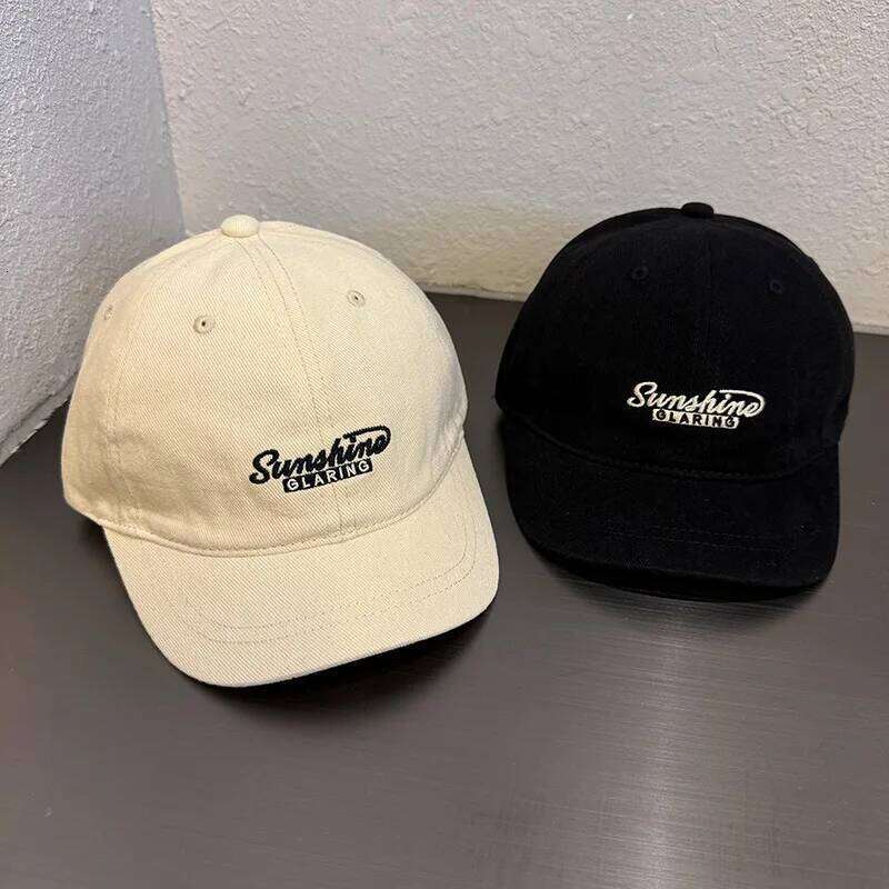 Solid Color Letter Embroidery Duck Tongue Cap For Men Women Short Brim Baseball Casual Adjustable Unisex Sun Hat Y260115