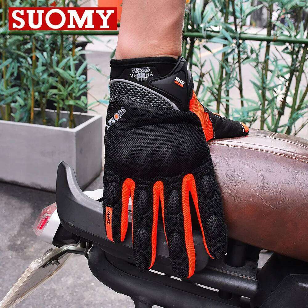 Summer Motorcycle Men Women Motocross Racing Gloves Suomy Full Finger Protective Sports Guantes Moto Driver Driving Glove Y260115