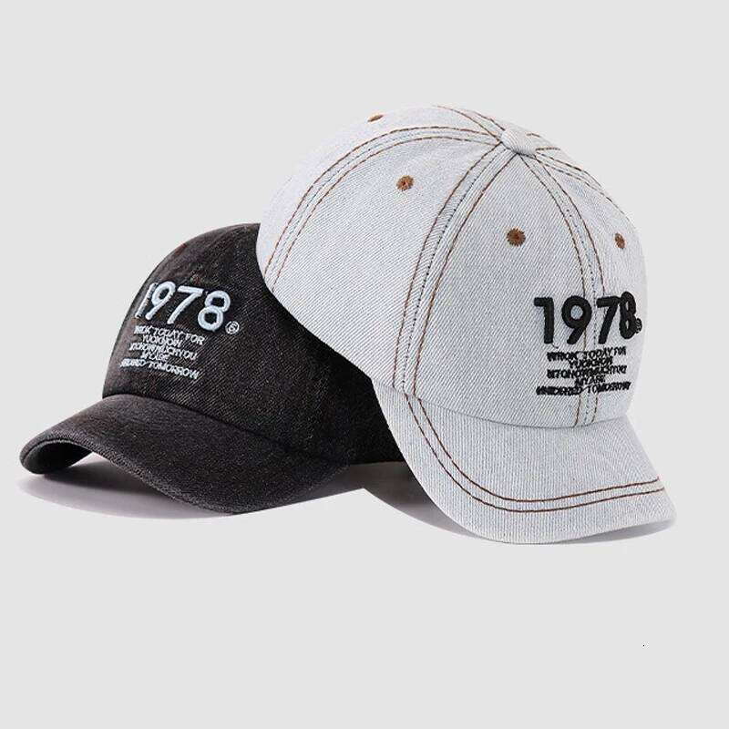 Numbers Letters Embroidered Baseball Cap for Children Girls Boys Denim Caps Spring Autumn Outdoor Sun Hats 3-8 Years 52-54cm Y260115