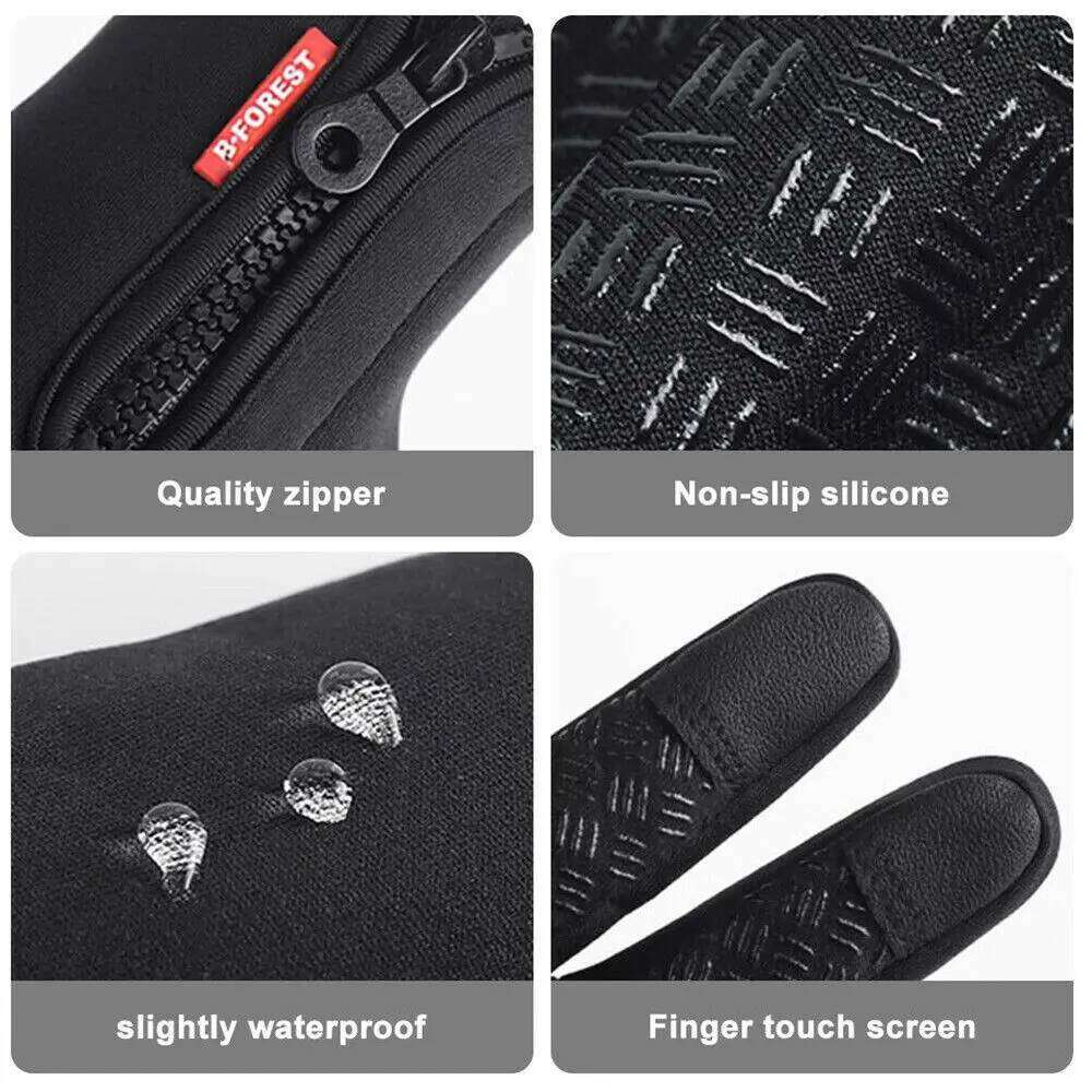 Outdoor Warm Cycling Splash-proof Non-Slip Touchscreen Mitten Sport Windproof Waterproof Gloves Skiing Y260115