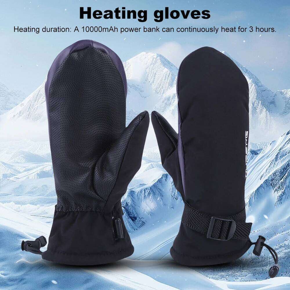 Electric Heating USB Charging Hand Warmer Gloves Waterproof 3 Gear Temperature for Climbing Hiking Cycling Y260115