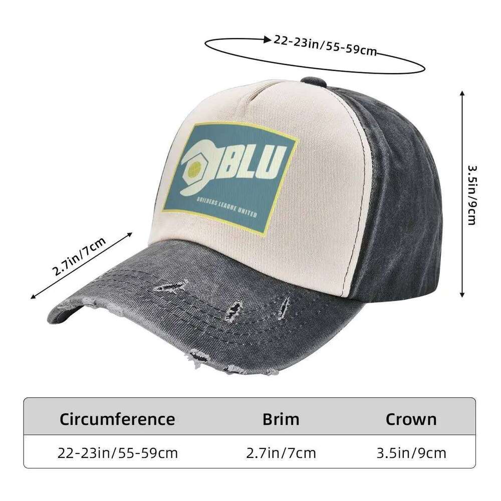 TF2 team BLU logo Baseball Cap Kids Big Size Hat Luxury Woman Men's Y260115