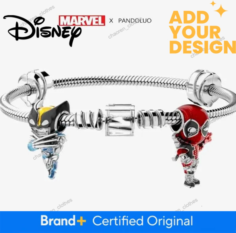 Disney NEW Marvel Series Iron Man Spiderman Beads Fits Demogorgon Charm Original Bracelet Women 925 Silver Pendant Jewelry Gift H251220