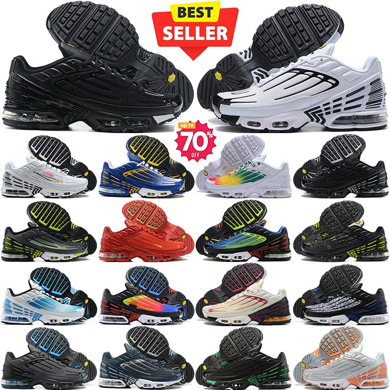 Designer Tn Plus 3 Running Shoes Tuned Tn3 Trainers Bred Grey Blue Mesh Black Red White Leather Sports Sneakers Laser Mens Womens Atlanta Terrascape 39-46