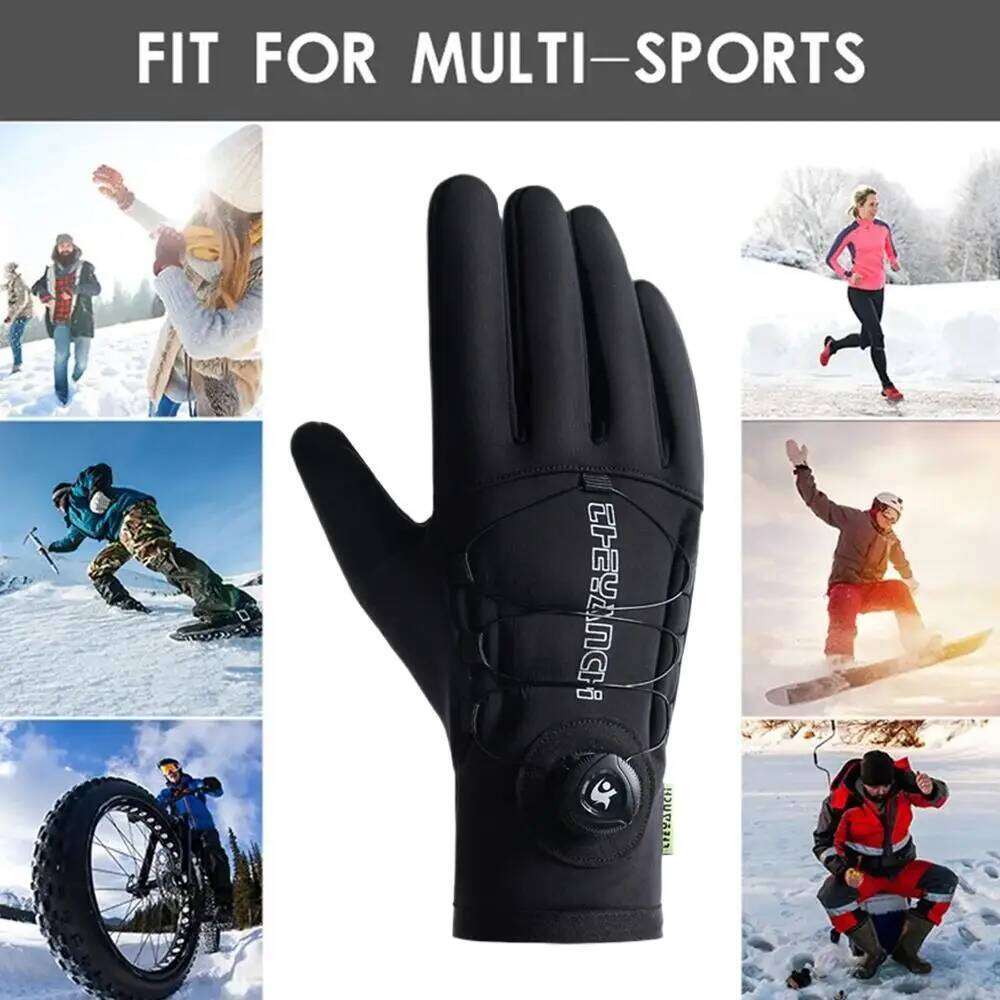 Winter Warm For Men Women Extended Thickened Windproof and Waterproof Sports Touchscreen Skiing Cycling Gloves Y260115