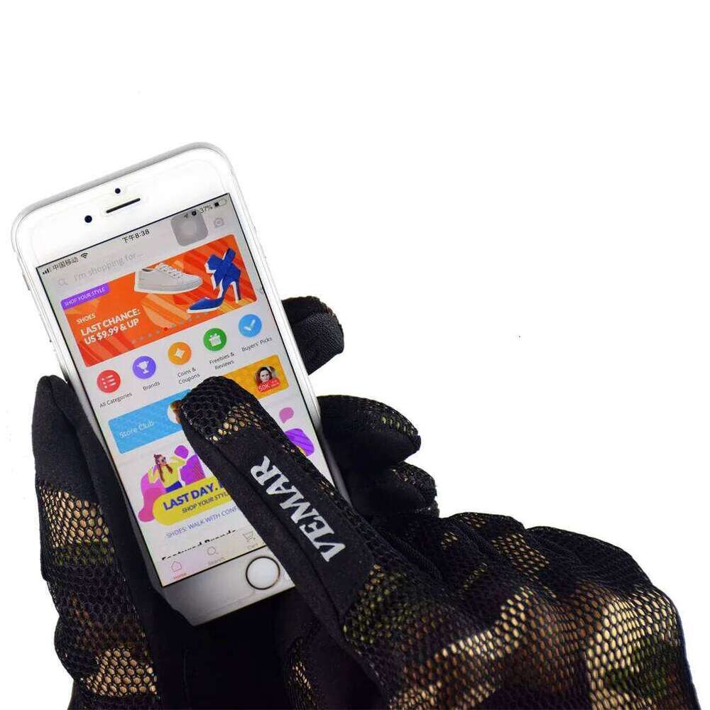 Vemar Camo Blue Brown 3D Mesh Motorcycle Summer Touch Wearable Motocross Gloves Men Anti-Fall Motor Bike Glove Reflective Y260115