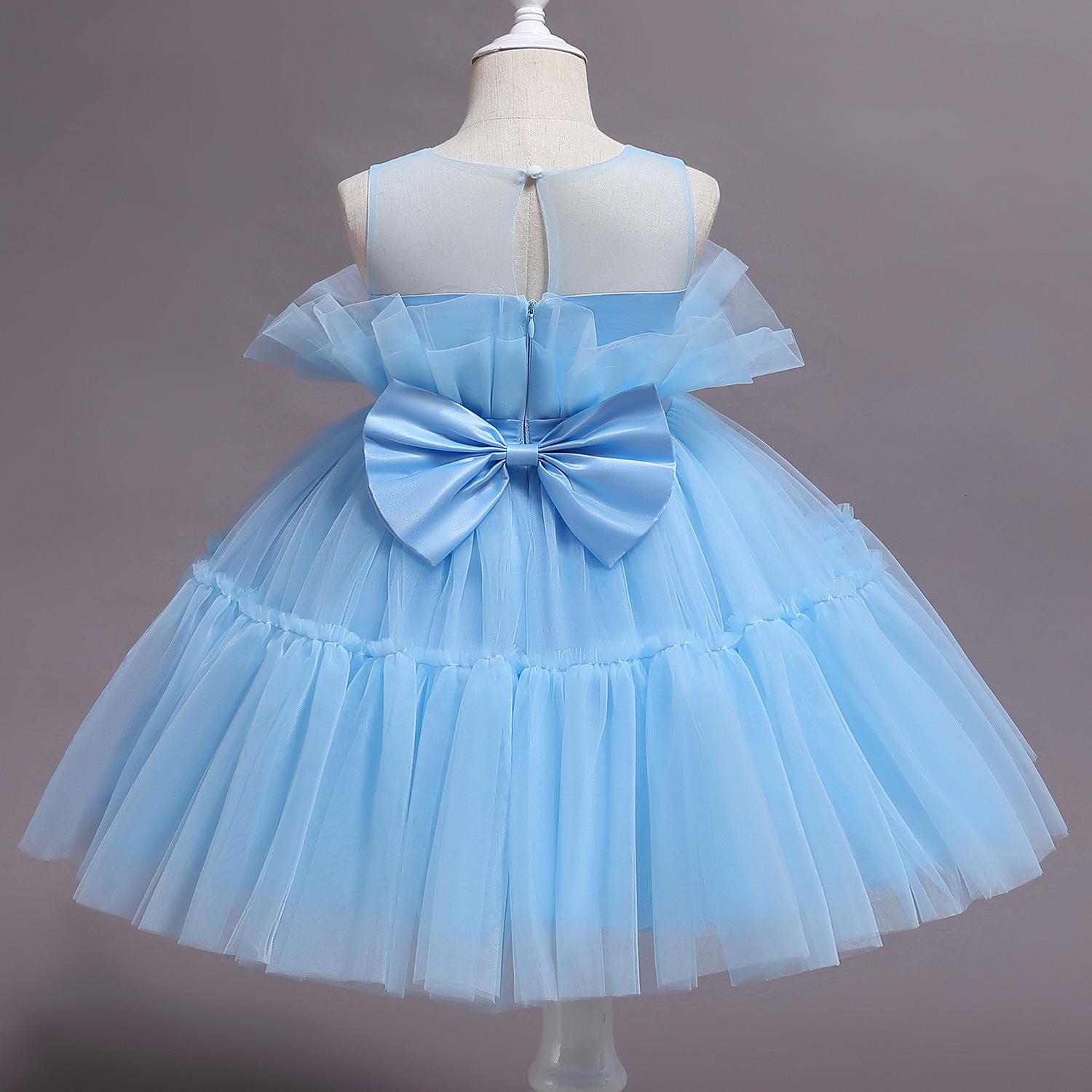 Tutu 1 Year Girl Baby Birthday Dress Kids Baby Clothes First Birthday Christening Tulle Wedding Gown Dresses For Girls Party LJ201221