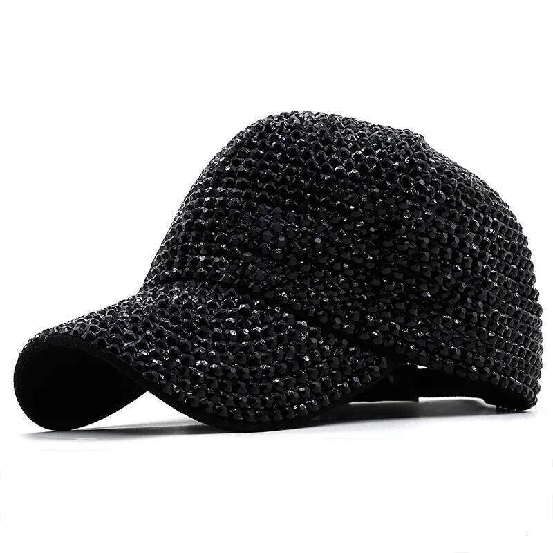 Rhinestone Baseball Hip Hop Hat Sparkling Full of Diamonds Cool Fashion European and American Style Peaked Cap Ladies Y260115