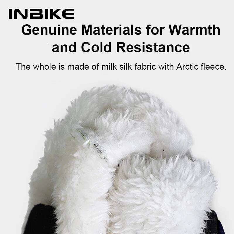 INBIKE Men's Fleece Cycling Gloves Warm Full Touch Screen Compatible Shock Absorbing Anti-Slip Long Finger for Road Bike Y260115