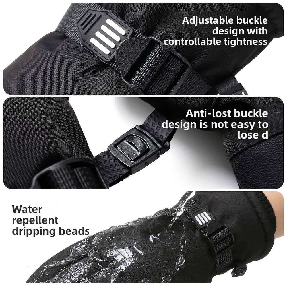 Winter Motorcycle Thermal Fleece Lined Cycling Men's Women's Cold-proof Ski Outdoor Non Slip Touch Gloves Warmth Y260115