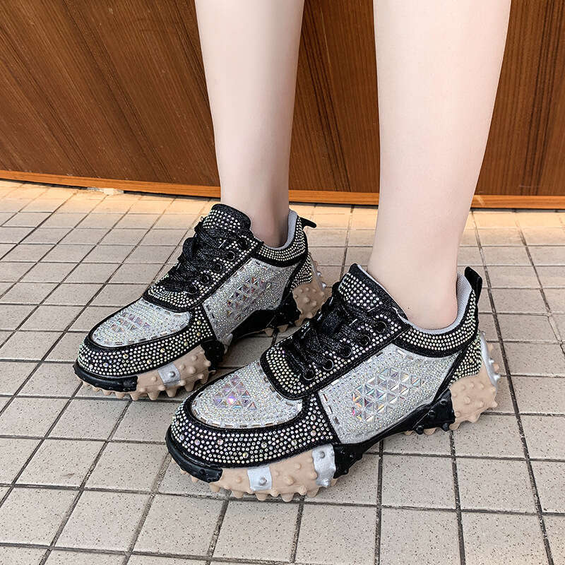 2026 Spring Durian Sole New Style Sports Large Size Rhinestone Fashion Casual Hot-Selling Women's Shoes
