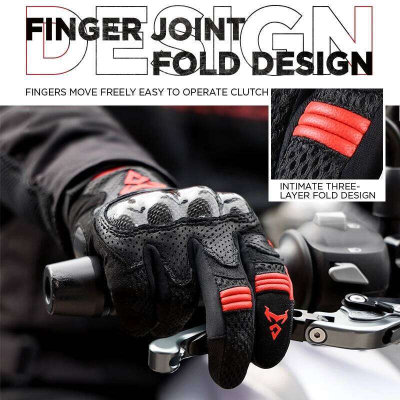 MOTOCENTRIC Leather Motorcycle Carbon Fiber Breathable Motorbike Motocross Touchscreen Cycling Bike Gloves Unisex Y260115