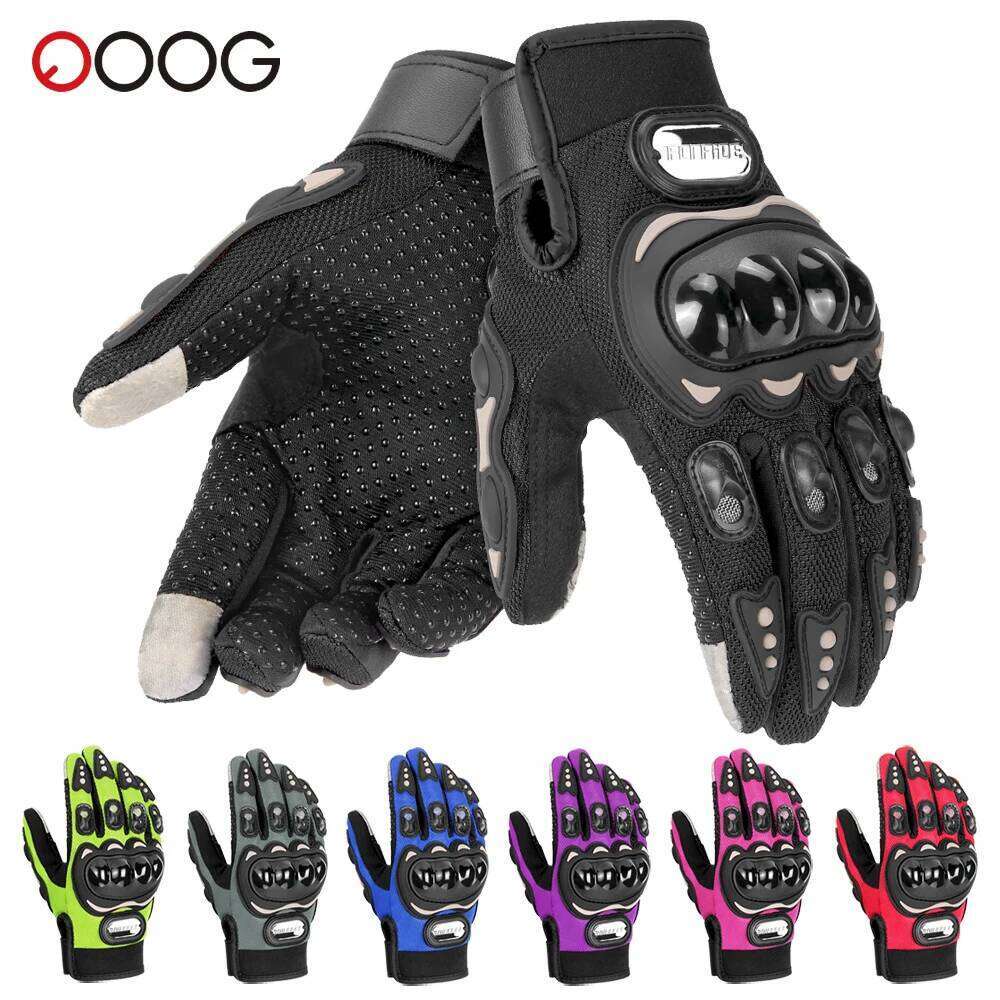 Motorcycle Men Women Touch Screen Outdoor Motocross Non-slip Riding Motorbike Full Finger Gloves Wear-Resistant Y260115