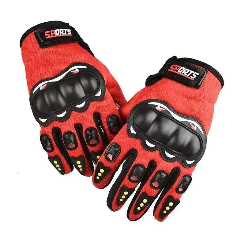 Full-finger Men Touch Screen Outdoor Off-road Sports Cycling Protection Anti-fall Motorcycle Finger Gloves Y260115