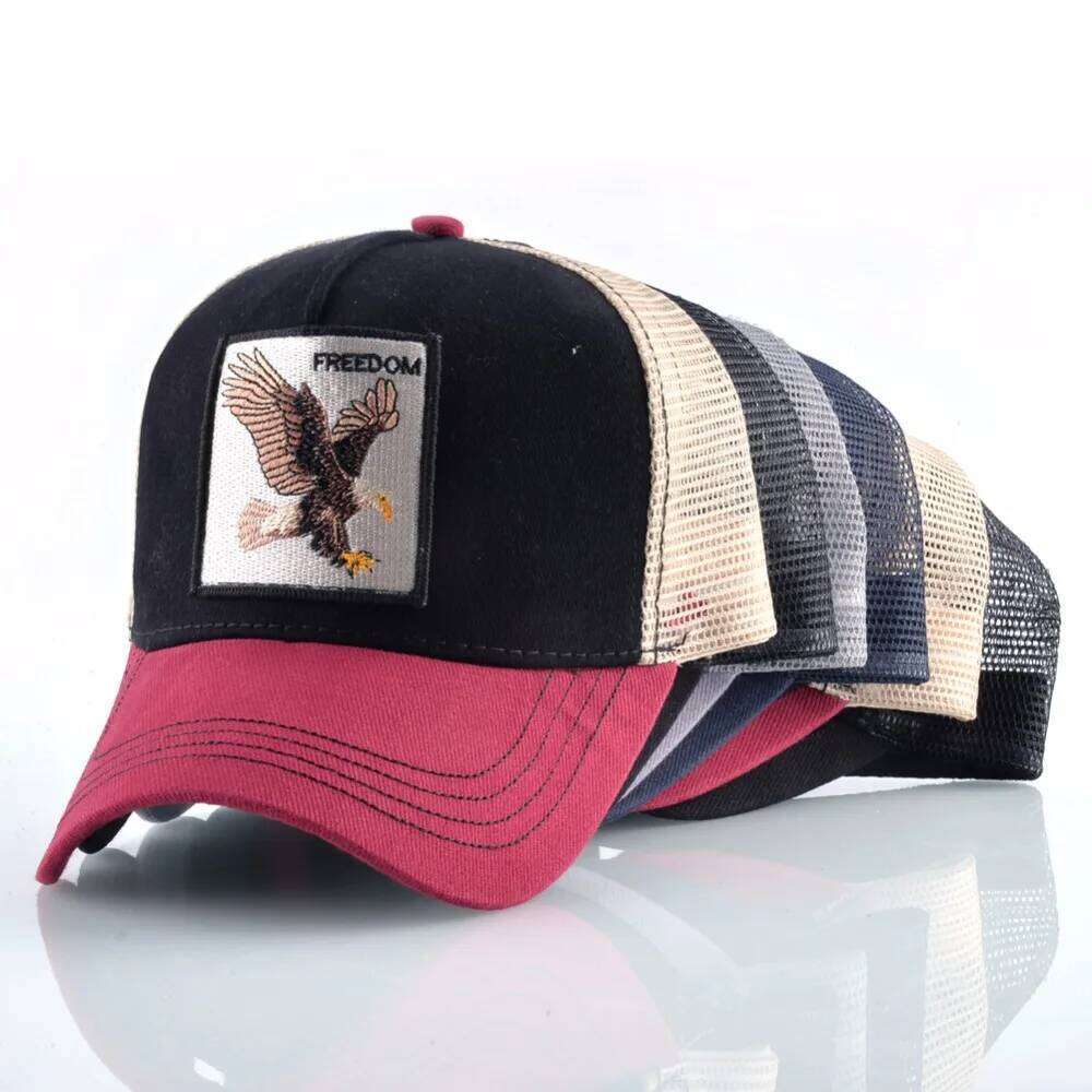Casual Baseball Caps For Men Embroidery Eagle Snapback cap Women Summer Mesh Trucker Bones Unisex Hip Hop Hat Cotton Casquette Y260115