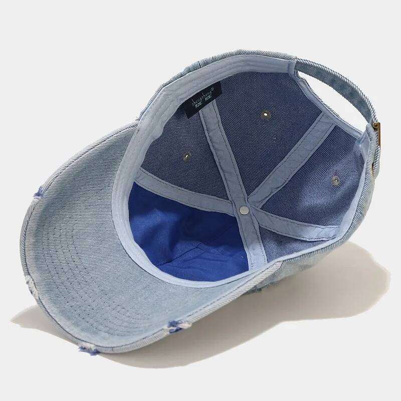 Fashion Unisex Washed Denim Baseball Cap Women Distressed Ripped Hole Hip Hop Caps Men Adjustable Outdoor Snapback Hat gorras Y260115