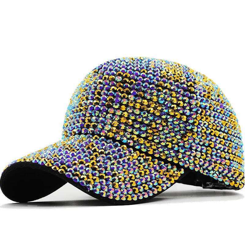 Rhinestone Baseball Hip Hop Hat Sparkling Full of Diamonds Cool Fashion European and American Style Peaked Cap Ladies Y260115