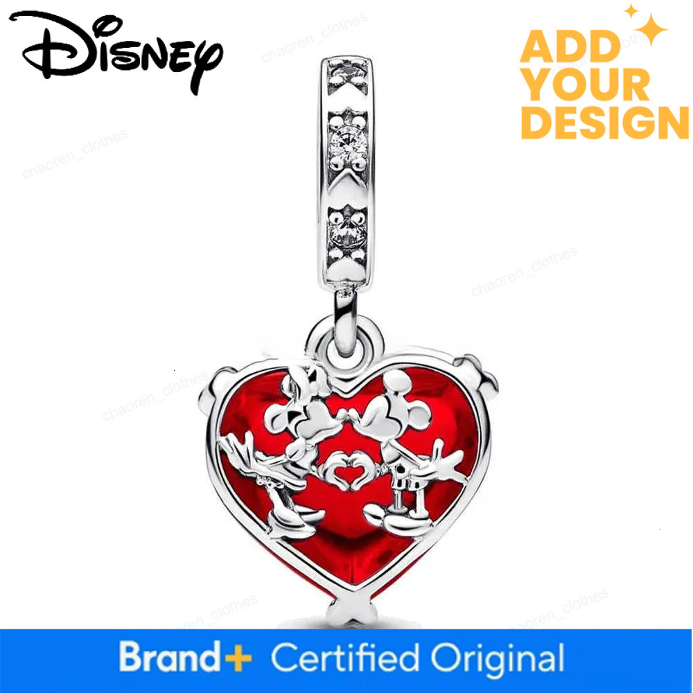 New custom Disney Mickey Mouse Minnie Collection Charm Kissing Love Beads DIY Bracelets Jewelry Womens Gift W20250728