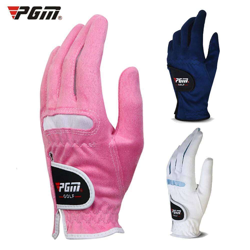 PGM 1pair Women Soft Microfiber Cloth Breathable Non-slip Protective Gloves Hand Wear Golf Accessory ST009 Y260115