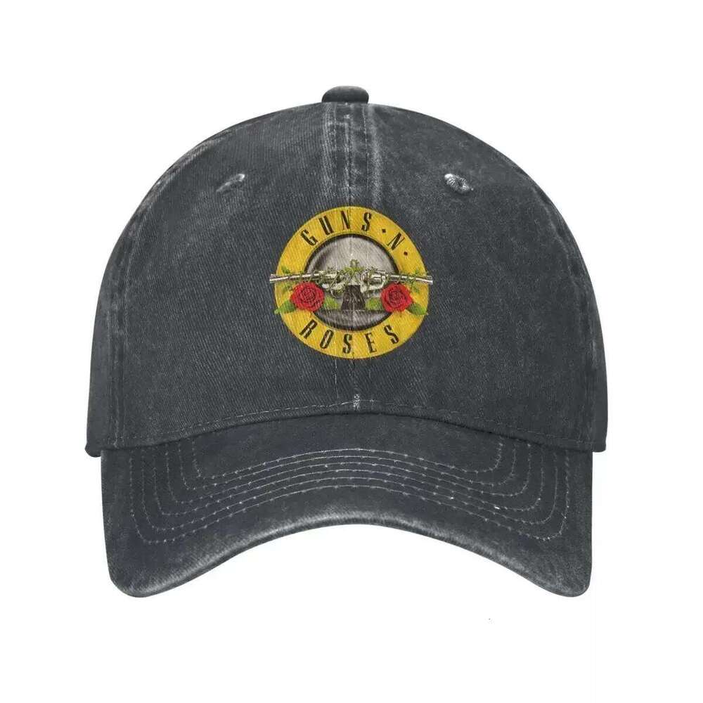 2023 Guns N Roses Bullet Logo Men Women Baseball Heavy Metal Distressed Washed Caps Retro Outdoor Running Golf Snapback Cap Y260115