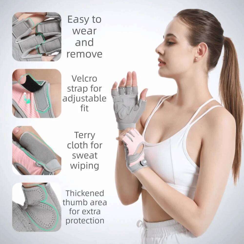 Fashion Nylon Protective Fitness Wear-resistant Half-finger Yoga Non-slip Breathable Ridding Gloves Women Men Y260115