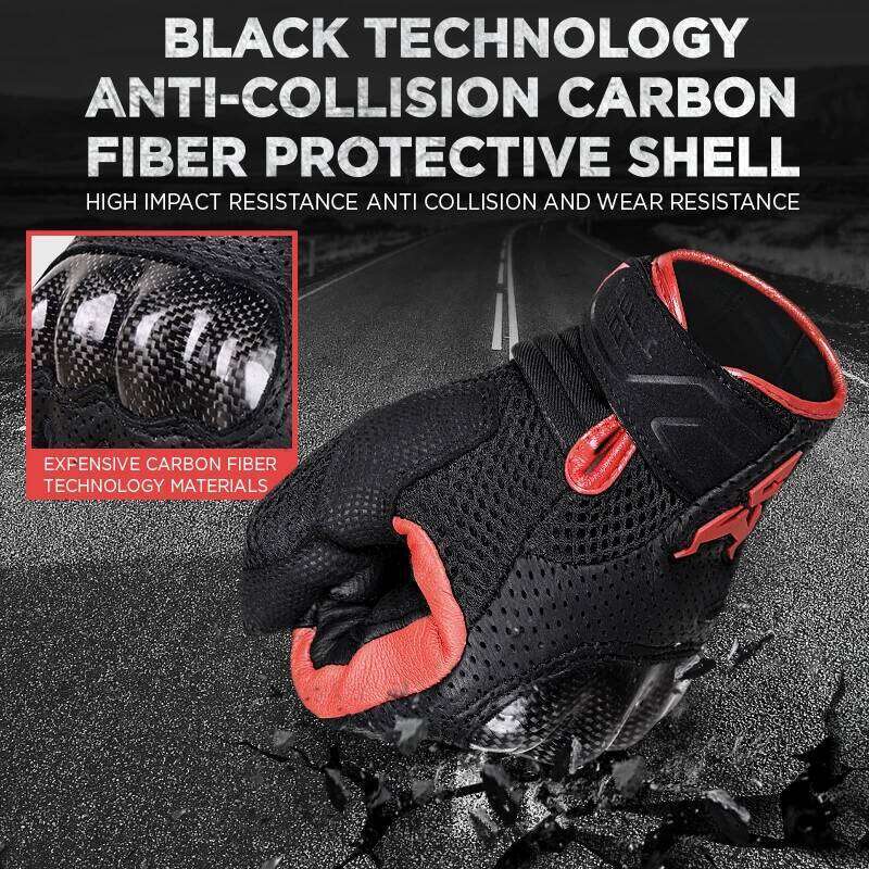 MOTOCENTRIC Leather Motorcycle Carbon Fiber Breathable Motorbike Motocross Touchscreen Cycling Bike Gloves Unisex Y260115