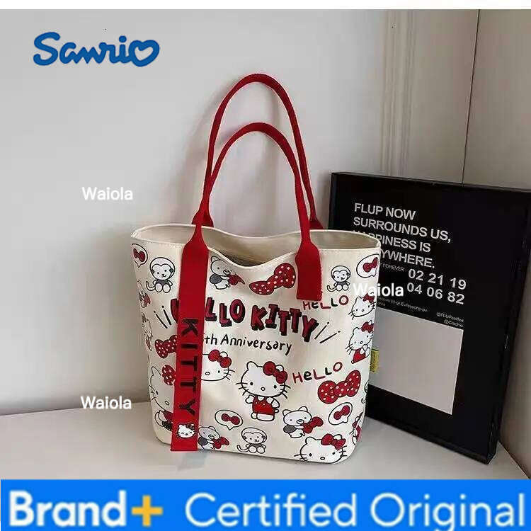 Sanrio Hello Kitty Shoulder Large Capacity Fashion Cartoon Bag Cute and Versatile Wear Resistant Comfortable Canvas Bags H260116 - view 7