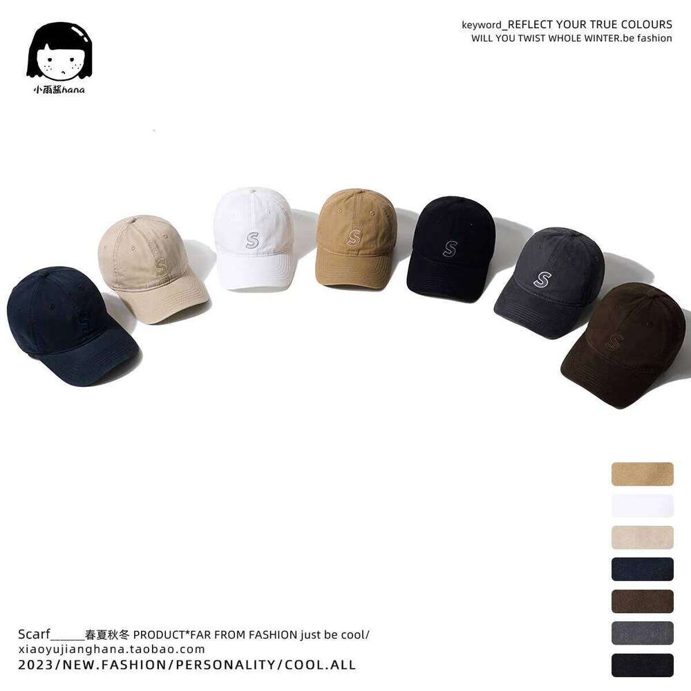 Retro Brown Letters Embroidered Peaked Women's Hong Kong Style Workwear Soft Top Casual Baseball Cap Men Y260115