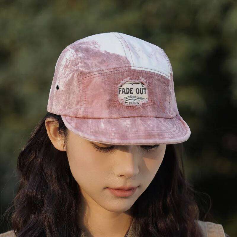American Retro Hole Design Niche Tie-dye Baseball Caps for Women Summer New Casual Sunscreen Versatile 5-panel Men's Hats Y260115