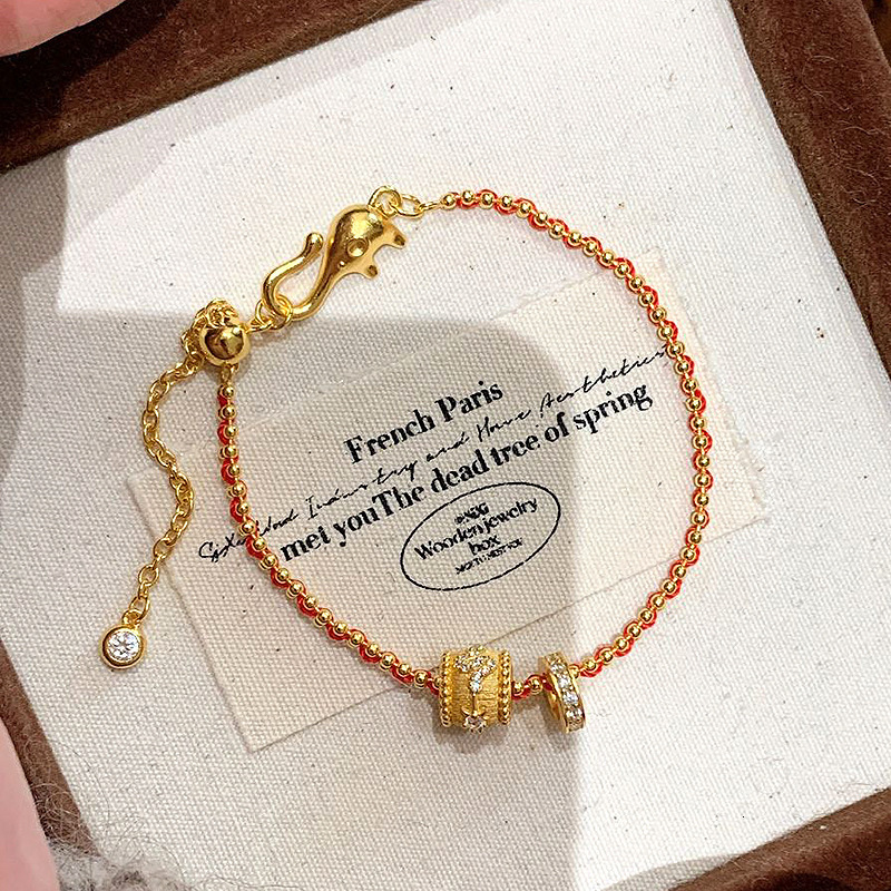 Luxury Brand Designer Jewelry Xiaohongshu Hot-Selling Kaleidoscope Small Red String Bracelet 2025 New Niche Classic Personality Versatile High-End Bra