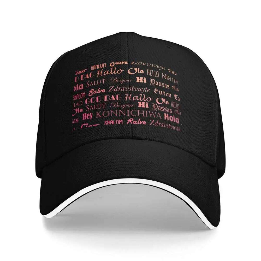 Hello in Multiple Languages Baseball Cap summer New Hat hard hat Female Men's Y260115