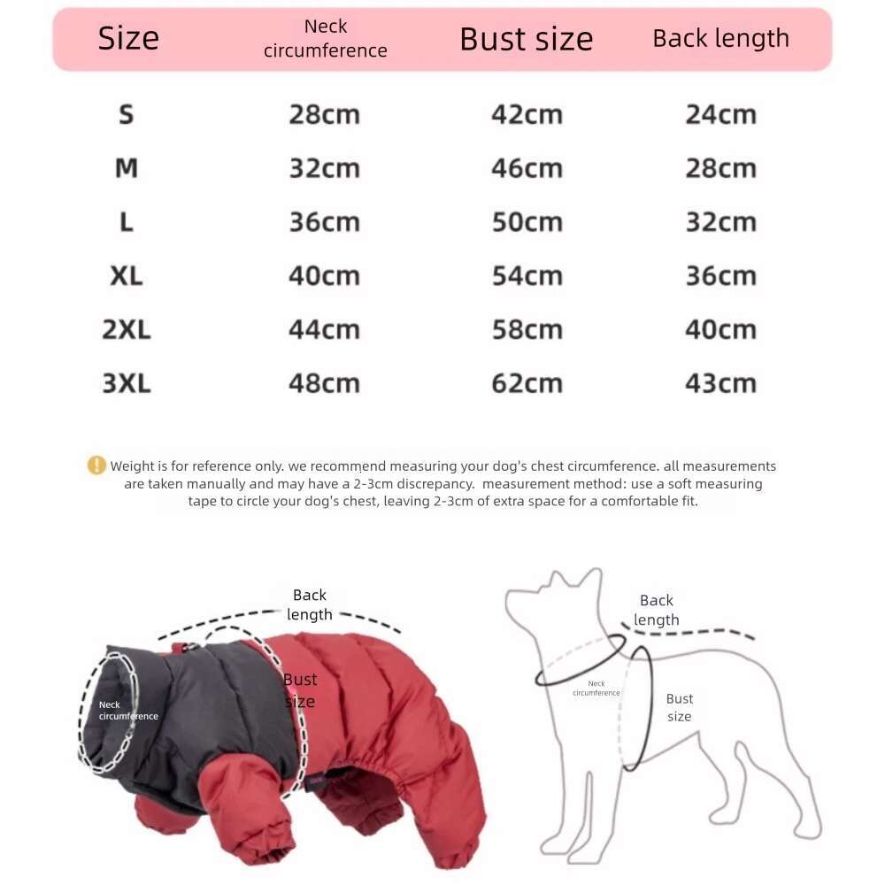 Famous brand Winter Clothing Coldproof Pet Cotton Clothes Waterproof Outdoor Teddy Bear Four legged Warm Coat for Cold Weather Protection pupakaIK
