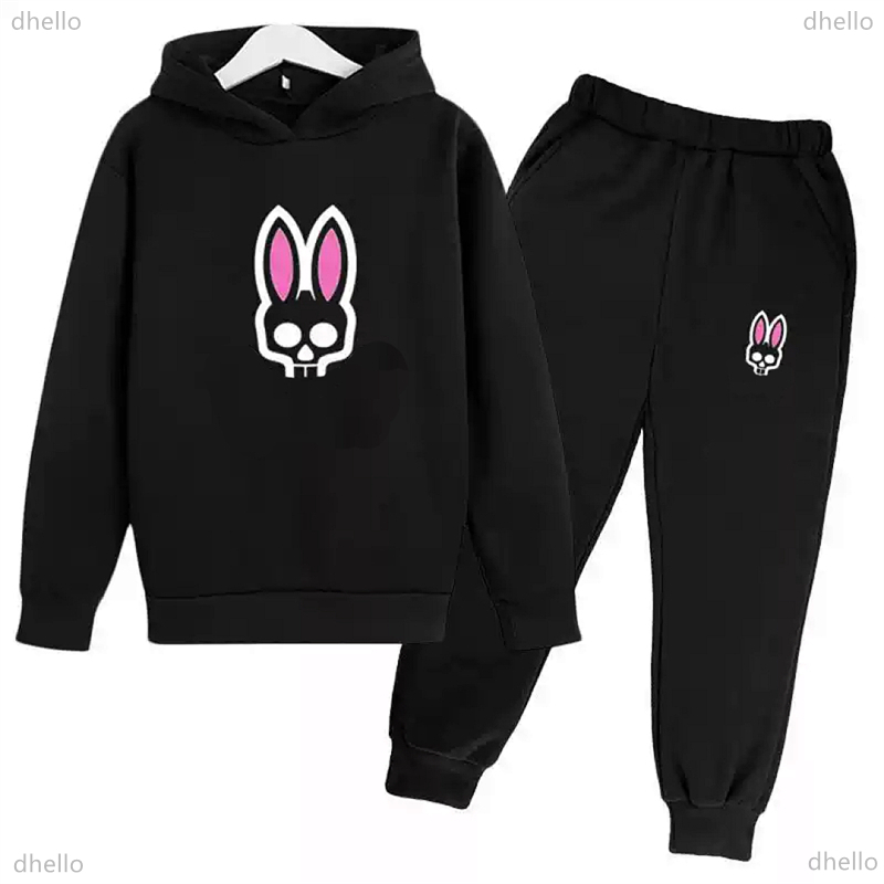 physcobunny Hoodie designer clothes mens Tracksuit womens Hoody Pants Set Skull Rabbi Skateboard Hip Hop Sweatpants Jogger unisex Spring Coat