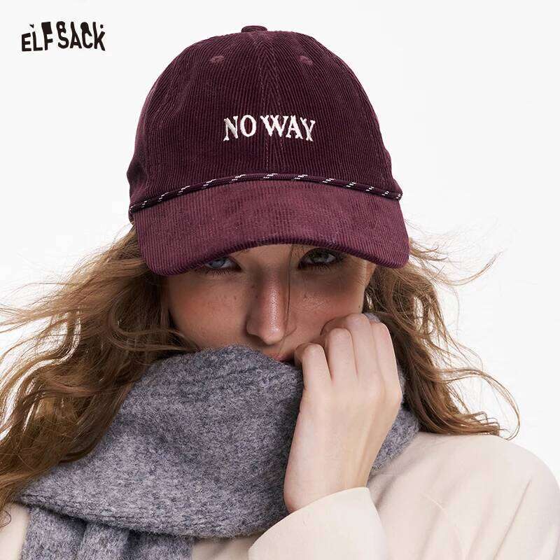 ELFSACK Y2K Casual Versatile Letter Embroidery Solid Baseball Cap For Women Y260115