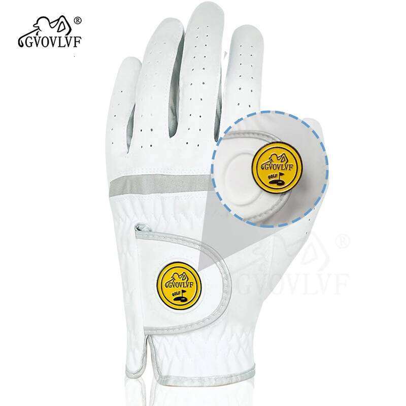 Piece or 1 Pair Mens Golf Stable Grip Gloves Micro Soft Fabric Breathable Long Lasting Durable with ball Marker Replaceable Y260115