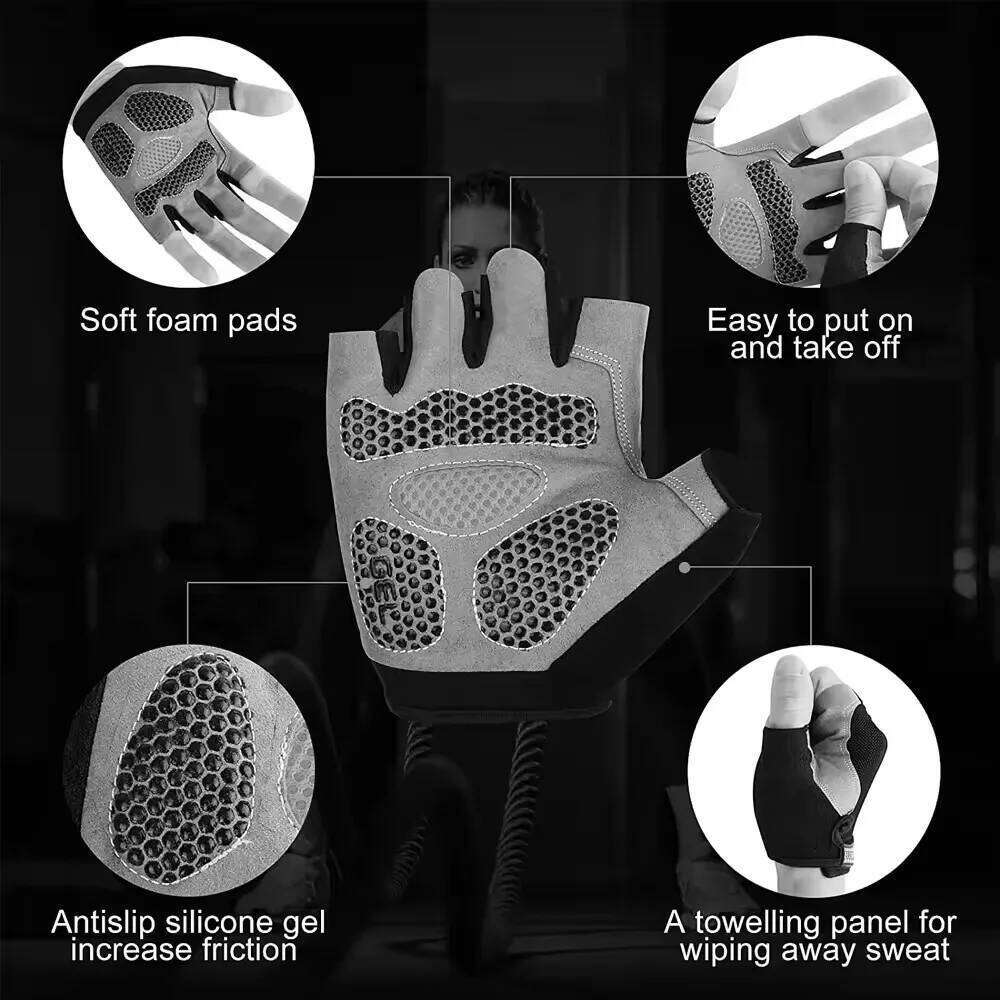 1Pair Kids Cycling Breathable Half Finger Bike Gloves Non-Slip Mitten for Outdoor Sports Roller Skating Y260115