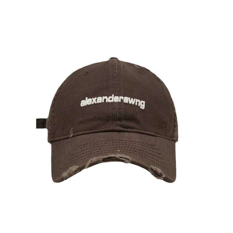 New Ripped Letter Embroidery Trendy Baseball Children Soft Top Showing Face Small Couple Big Head Casual Cap Men Y260115