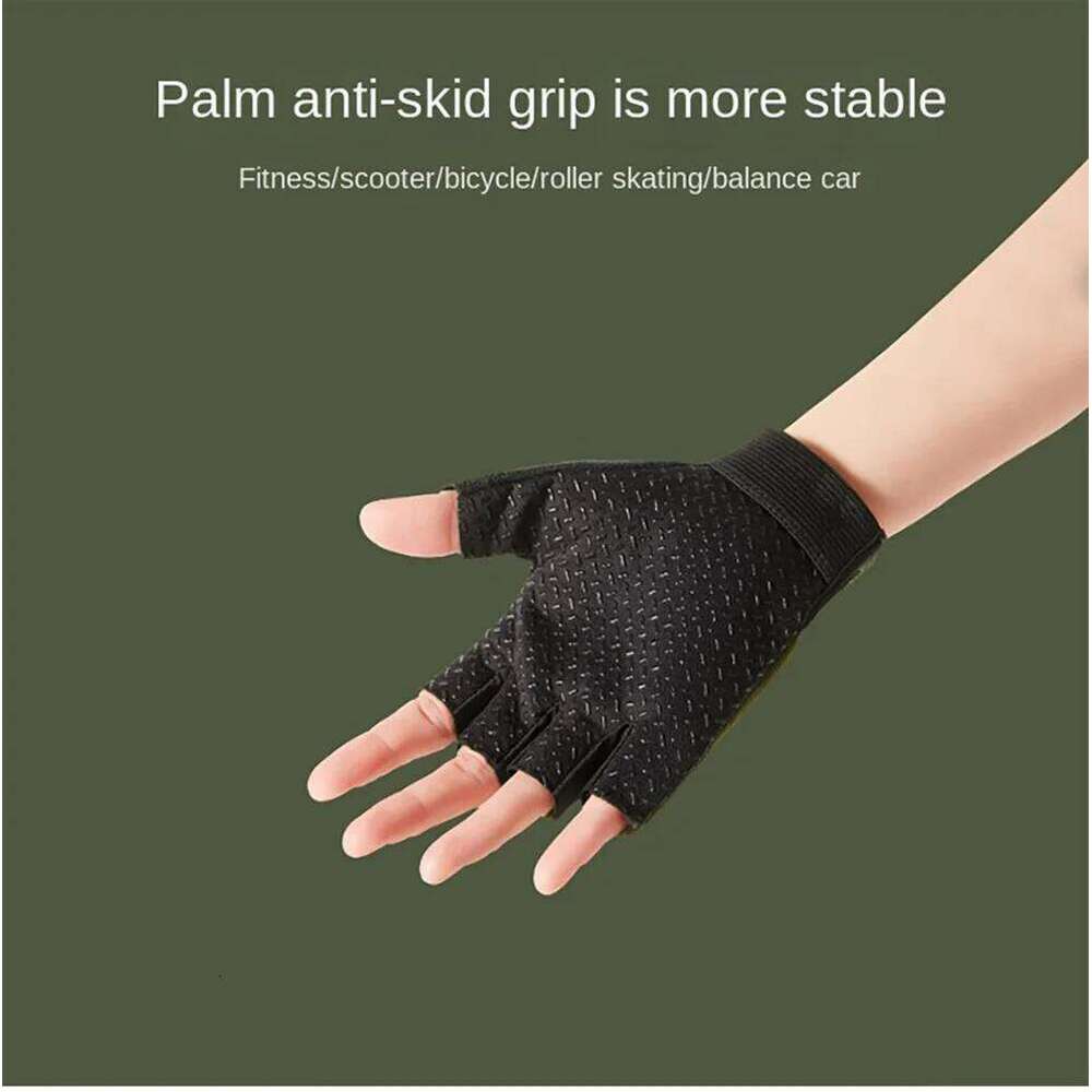 Kids 4-11 Years Cycling Half Finger Bike Tactical Glove Non-Slip Outdoor Sports Gloves for Boys and Girls W29 Y260115