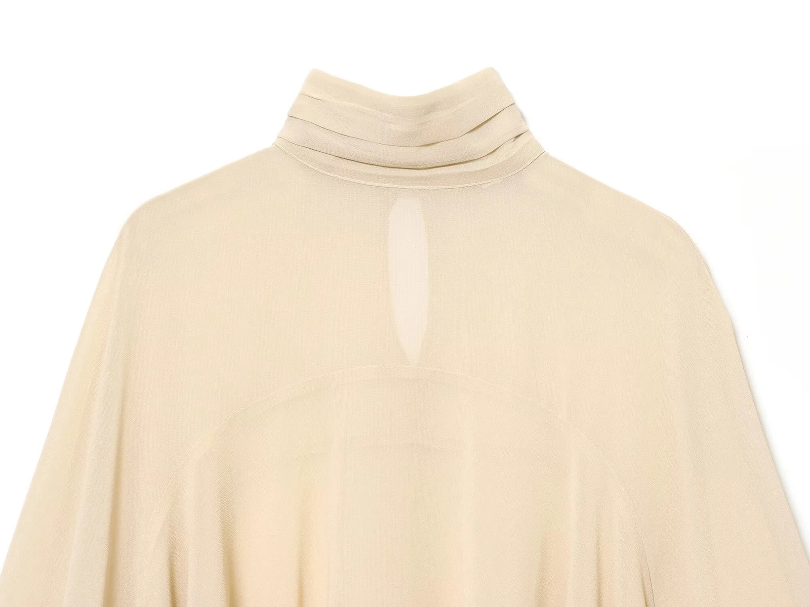 European and American winter womens clothing loose casual temperament simple stand up collar layered decorative top 260109