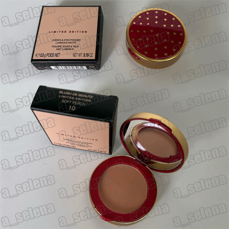Face Makeup Blush powder 5.5g Cheeks & Eyes Powder Luminous Matte Blushes Limited Edition Soft Peach