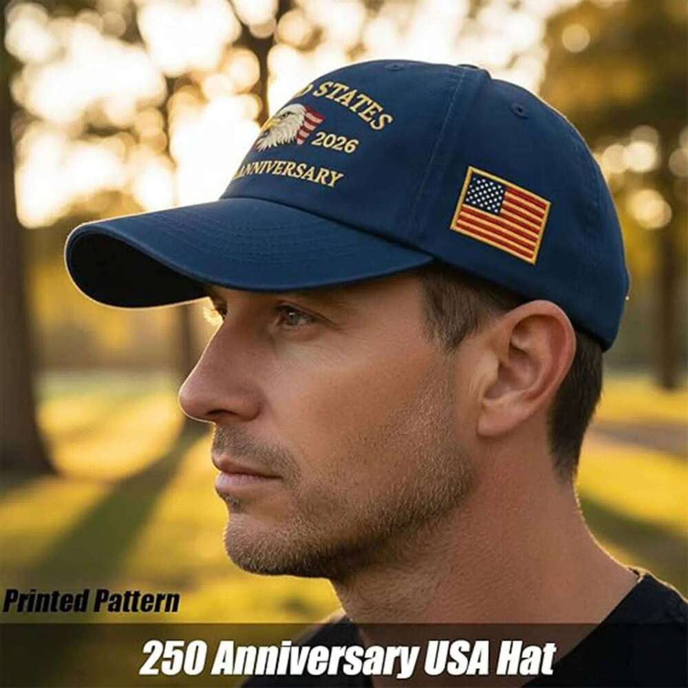 US 250th Anniversary Soft Embroidery Peak Cap Breathable Retro Printed Baseball Hat for Activities Hiking Camping Picnic Y260115