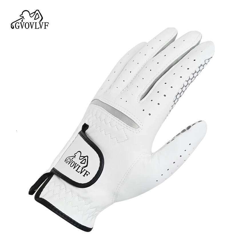 GVOVLVF Golf glove Genuine Sheepskin Leather Men White Breathable Glove for golfer Anti Slip Soft and Comfortable Gift Y260115