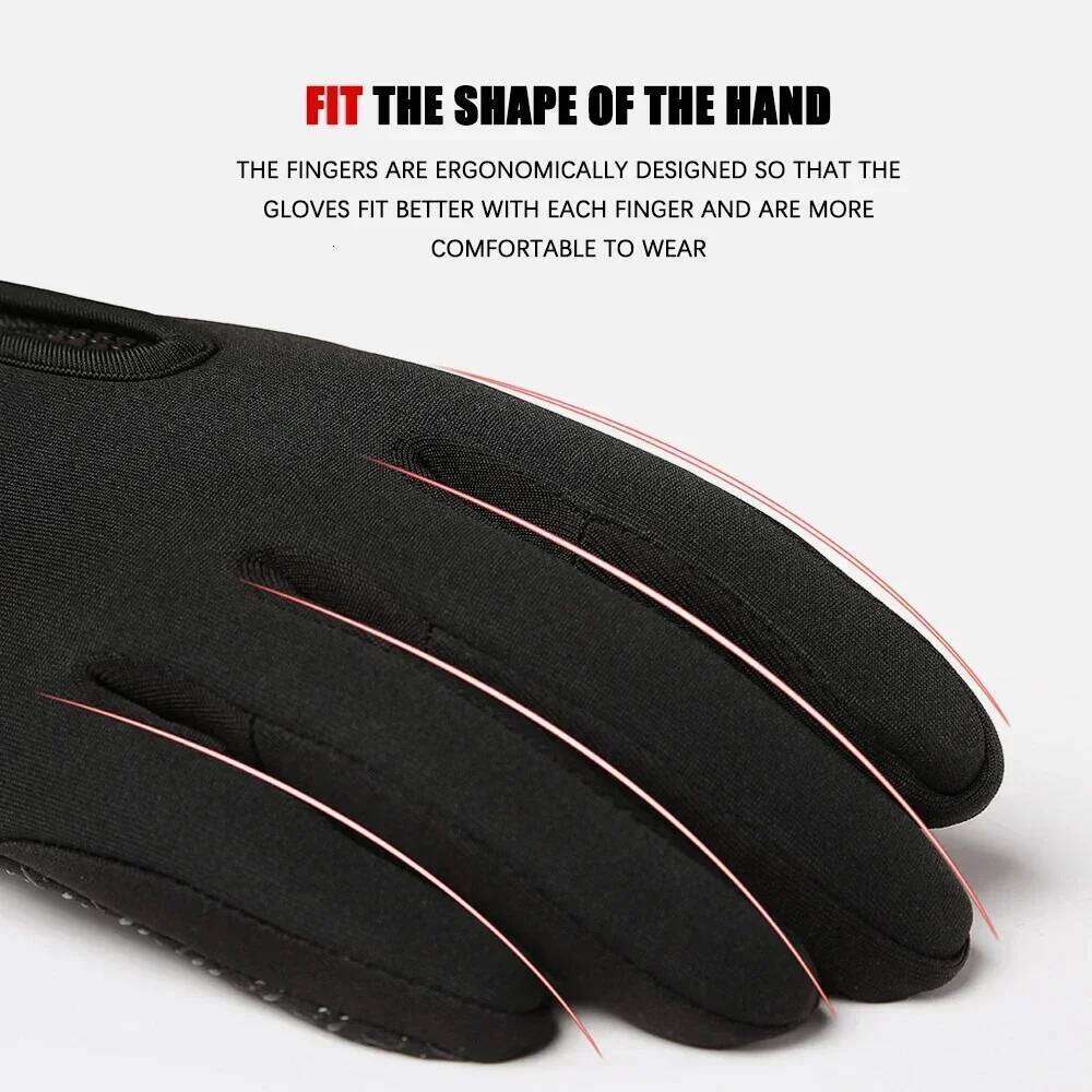Winter Cycling Gloves Bicycle Warm Touchscreen Full Finger Glove Waterproof Outdoor Bike Skiing Motorcycle Riding Y260115