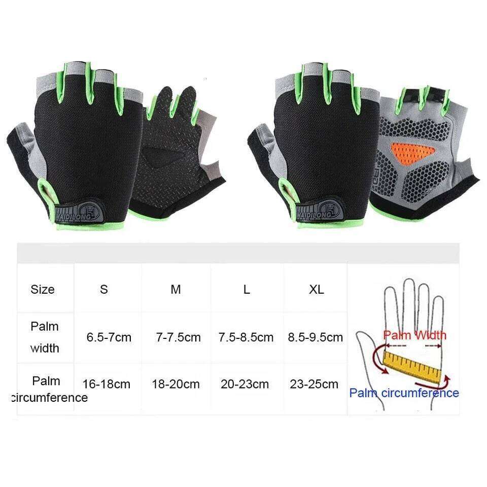 HOT Cycling Anti-slip Anti-sweat Men Women Half Finger Breathable Anti-shock Sports Gloves Bike Bicycle Glove Y260115
