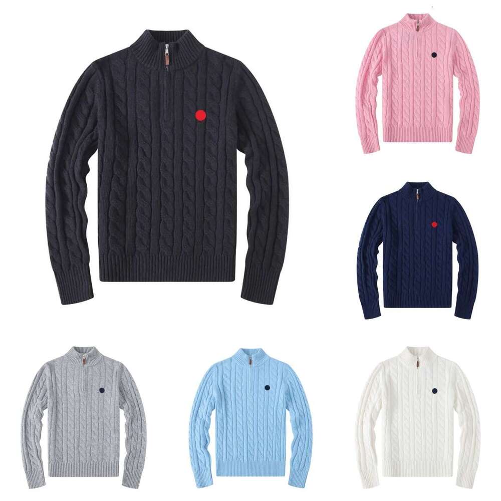 Mens Designer Wool Sweaters Cardigan Casual High Quality Pull Half Zip Women Hoodie Polo Jacket Winter Long Sleeve Sweater Pullover Size S-2Xl