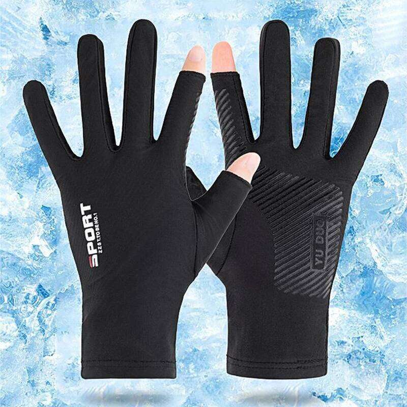 1 Pair Motorcycle Breathable Ice Silk Non-Slip Anti-UV Outdoor Sports Rider Protective Hand Gloves Free shipping Y260115