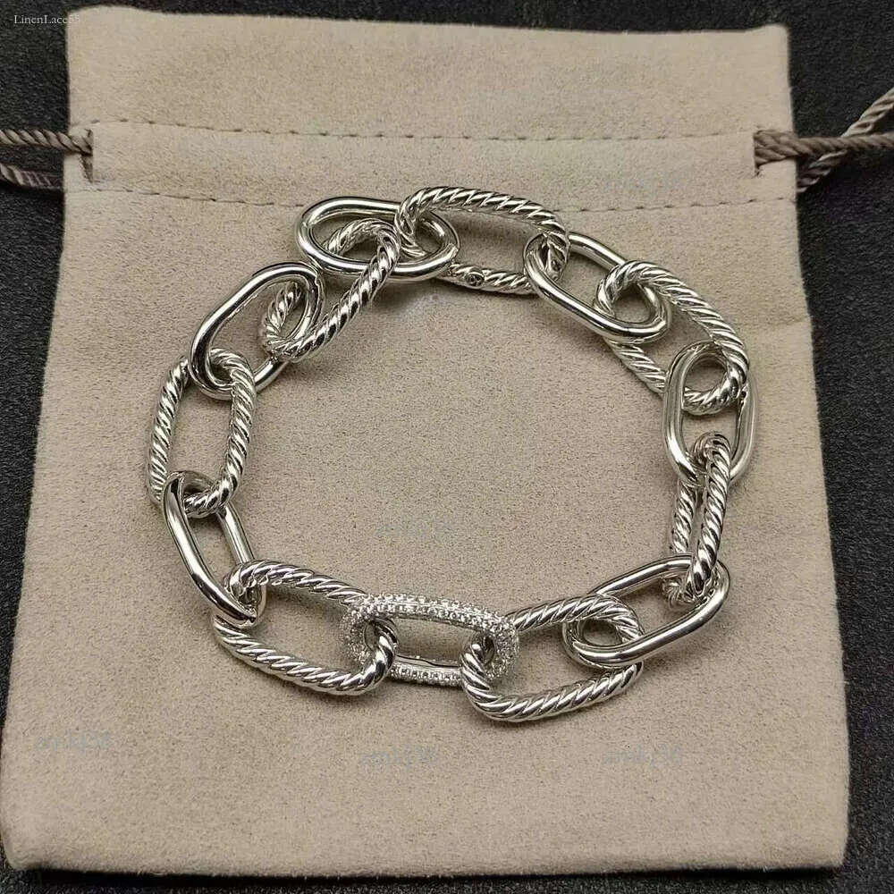Davidlys Bracelet Niche Bracelet Designer Bracelets K Gold Buckle Chain Classic Punk Silver david yourman yurmab Bracelet Street Retro Women ecd