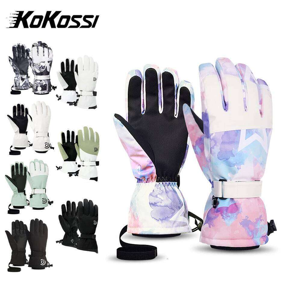 KoKossi Winter Thick Snowboarding Men Women Touch-Screen Skiing Gloves Ultralight Windproof Waterproof Outdoor Sports Y260115